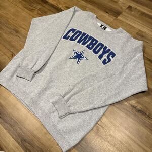 Grey Starter Dallas Cowboys NFL sweater pull over mens Medium